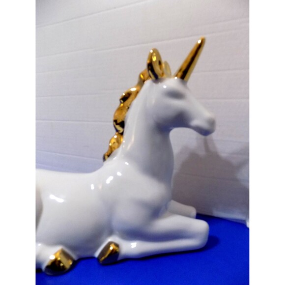 NEW Ceramic Magical Unicorn Figurine Statue Sculpture Mythical - Picture 2 of 4
